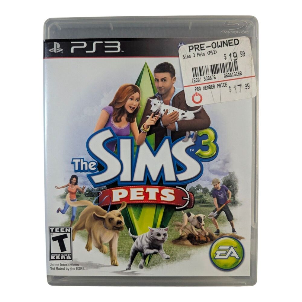 The Sims 3: Pets (Sony PlayStation 3 PS3, 2011) Complete w/ Manual